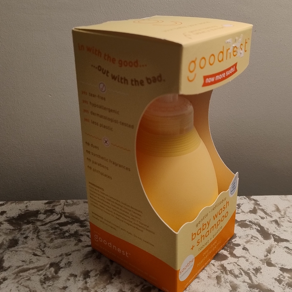 Goodnest Baby wash & shampoo Tablet + Reusable Pump Bottle (12oz) - Picture 6 of 6